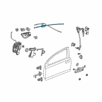 OEM 2009 Honda Fit Cable, Front Inside Handle Diagram - 72131-TF0-000