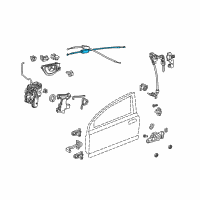 OEM 2011 Honda Fit Cable, Front Inside Handle Diagram - 72131-TK6-A01