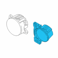 OEM 2018 Jeep Wrangler Front Fog Lamp Diagram - 68304048AF