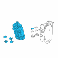 OEM 2009 Honda Accord Box Assembly, Driver Fuse Diagram - 38200-TE0-A01