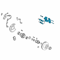 OEM Lexus LX470 Front Passenger Disc Brake Cylinder Assembly Diagram - 47730-60090