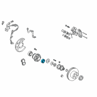 OEM 2006 Lexus LX470 Front Axle Hub Inner Bearing Diagram - 90080-36098