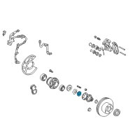 OEM 1999 Toyota Land Cruiser Axle Nut Diagram - 43521-60011