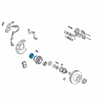 OEM 2005 Lexus LX470 Front Axle Hub Outer Bearing Diagram - 90080-36067