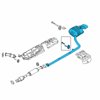 OEM Hyundai Rear Muffler Assembly Diagram - 28710-C1100