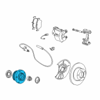 OEM 2003 BMW 325Ci Wheel Hub, Front, Symmetric Diagram - 31-22-6-757-024