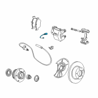 OEM 1999 BMW M3 Brake Pad Sensor, Front Diagram - 34-35-2-227-385