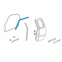 OEM 1999 Chevrolet S10 Door Weatherstrip Diagram - 15113129