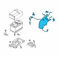 OEM Lincoln Positive Cable Diagram - GD9Z-14300-A