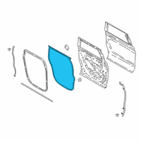 OEM 2021 Lincoln Navigator Door Weatherstrip Diagram - JL1Z-7825324-A