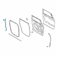 OEM 2021 Lincoln Navigator Rear Weatherstrip Diagram - JL1Z-7828125-A