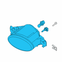 OEM Nissan Lamp Fog RH Diagram - 26150-1HA0B
