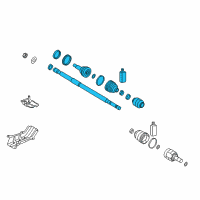 OEM 2018 Kia Forte5 Joint & Shaft Kit-Front Diagram - 49591A71B5