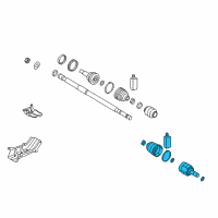 OEM 2016 Kia Forte Joint Kit-Front Axle Differential Diagram - 49592A64A5