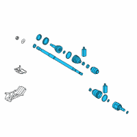 OEM Kia Forte Shaft Assembly-Drive, LH Diagram - 49500B0100