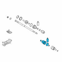 OEM 2015 Kia Forte Boot Kit-Front Axle Differential Diagram - 49595A64A0