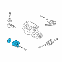 OEM Acura NSX Rubber Assembly, Front Engine Mounting Diagram - 50840-SL0-000