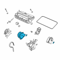 OEM Honda Accord Cover Assembly, Rear Timing Belt (Upper) Diagram - 11830-RCA-A00