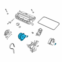 OEM 2008 Acura MDX Cover Assembly, Rear Timing Belt (Upper) Diagram - 11830-RCA-A00