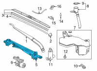 OEM 2021 Toyota Sienna Linkage Assembly Diagram - 85150-08030