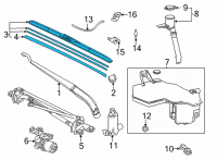 OEM 2021 Toyota Camry Front Blade Diagram - 85212-06250