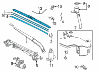 OEM 2022 Toyota Avalon Front Blade Diagram - 85212-06250