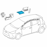 OEM 2019 Toyota Prius C Inflatable Cushion Module Diagram - 73905-52010