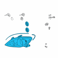 OEM 2003 Toyota Camry Lens & Housing Diagram - 81130-AA060