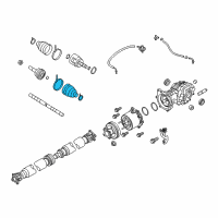 OEM Infiniti Repair Kit - Dust Boot, Rear Drive Shaft Diagram - C9741-3JA1A