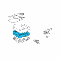 OEM 2011 Lexus LS460 Pad, Front Seat Cushion, LH (For Separate Type) Diagram - 71512-50230