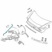 OEM 2001 Dodge Caravan Rod-Hood Prop Diagram - 4860677AH