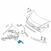 OEM Dodge Grand Caravan Hood Latch Diagram - 4717515AC