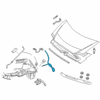 OEM 2004 Dodge Caravan Hood Latch Diagram - 4717517AD