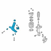 OEM 2020 Hyundai Veloster Arm Complete-Front Lower, RH Diagram - 54501-J3AA0