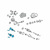OEM Lexus LS600h Boot Kit, Front Drive Shaft Diagram - 04427-50041