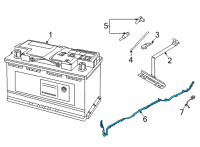 OEM BMW X6 Battery Cables Diagram - 61129442592