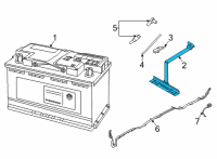 OEM 2022 BMW X6 Battery Bracket Diagram - 61-21-6-819-636