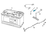 OEM BMW M850i xDrive Gran Coupe Battery Clamping Rail Diagram - 61-21-6-832-664