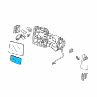 OEM 2010 Ford F-350 Super Duty Mirror Glass Diagram - 9C3Z-17K707-A