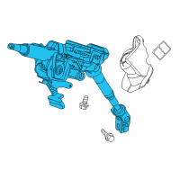 OEM 2010 Honda Insight Column Assembly, Steering (Driver Side) Diagram - 53200-TM8-A02