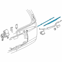 OEM 2007 Buick Rainier Blade, Rear Window Wiper Diagram - 15232655