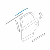 OEM 2012 Hyundai Veracruz Moulding-Rear Door Frame, LH Diagram - 83850-3J000