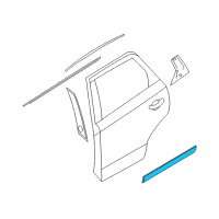 OEM 2012 Hyundai Veracruz Garnish-Rear Door Side, RH Diagram - 87734-3J000