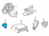 OEM Lexus NX350 SENSOR, AIR BAG, FR Diagram - 89173-59415