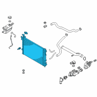 OEM 2012 Kia Sorento Radiator Assembly Diagram - 253101U250