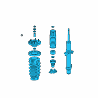 OEM 2010 Acura TSX Shock Absorber Assembly, Right Front Diagram - 51610-TP1-A01