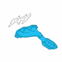 OEM 2008 Lexus GS350 Exhaust Manifold Sub-Assembly, Left Diagram - 17150-31131