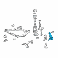 OEM 2016 Lexus ES350 KNUCKLE, Steering, L Diagram - 43212-06240