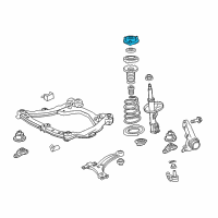 OEM 2017 Toyota Camry Strut Mount Diagram - 48609-06250