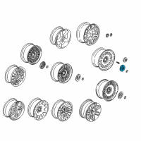 OEM 1996 BMW 750iL Hub Cap Diagram - 36-13-1-181-897